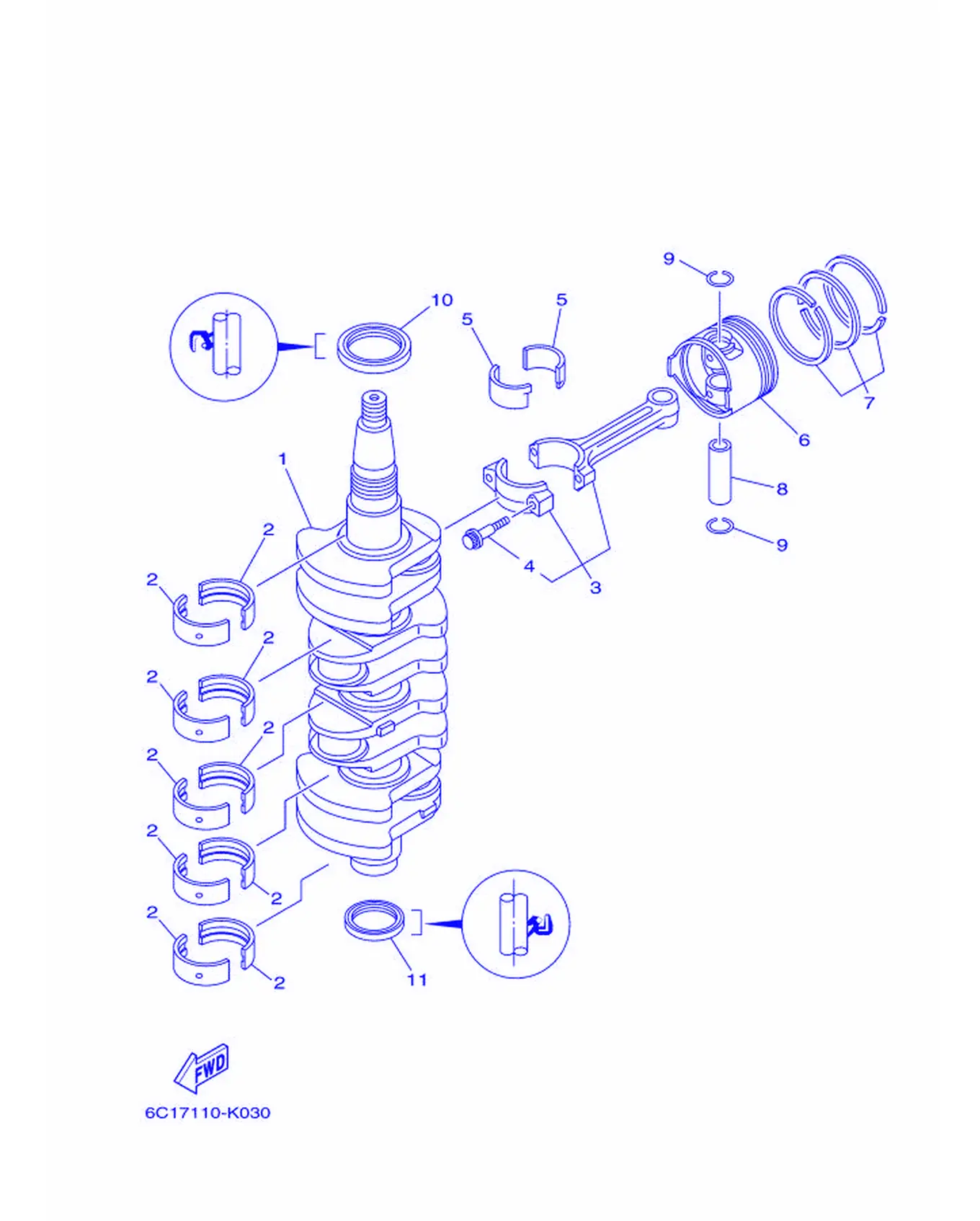 クランクシヤフト & ピストン爆炸图